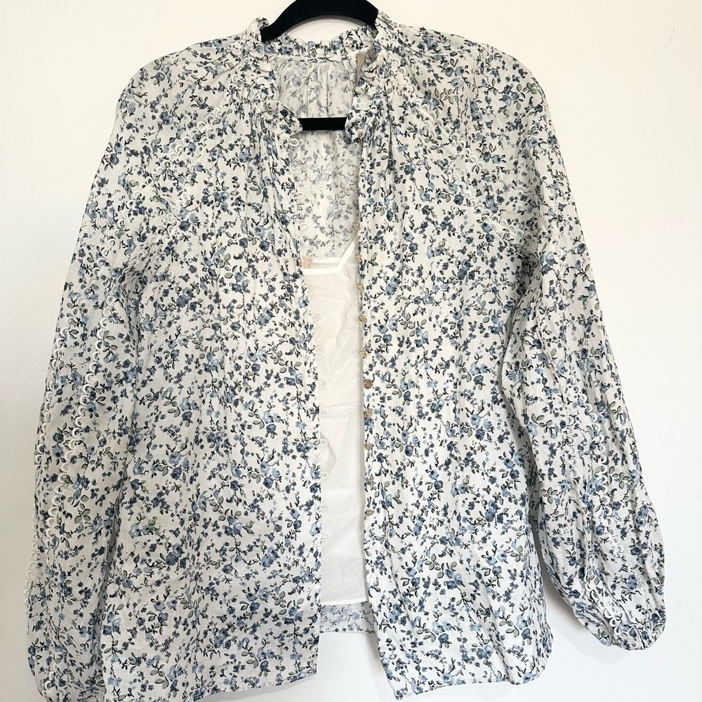 Keepsake the label floral button up blouse floral pastel girly garden tea party